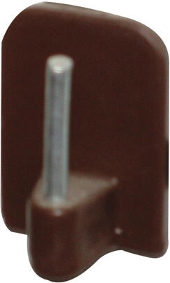 Samoprzylepny haczyk do karnisza witrażowego brązowy, plastik + metal, opakowanie 100 szt.
