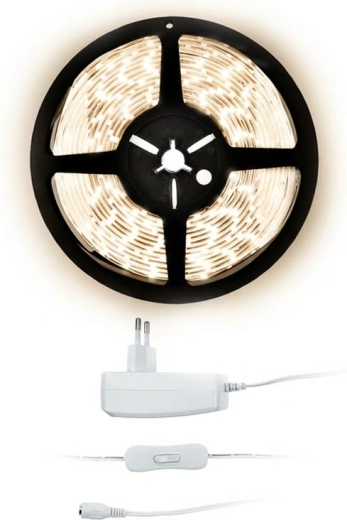 Solight taśma LED 5 m z zasilaczem 12 V, neutralna biel 4000 K, IP20