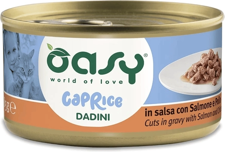 Oasy Caprice kawałki w sosie z łososiem i kurczakiem 85 g