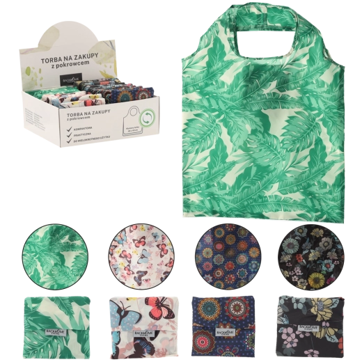 Torba na zakupy wielokrotnego użytku 42 × 41 cm – mix wzorów