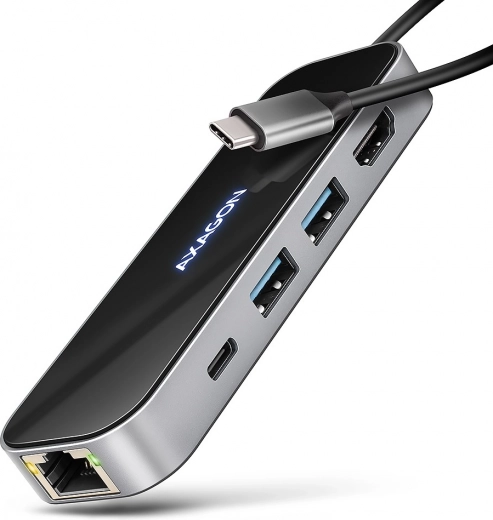 Wieloportowy hub USB‑C 6‑w‑1 z HDMI 4K/60 Hz, GLAN i PD 100 W