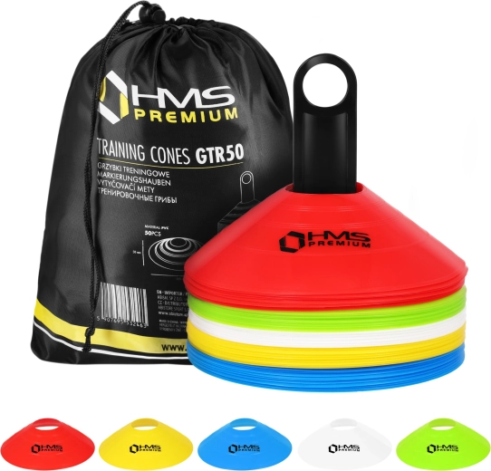 Pachołki treningowe HMS PREMIUM, 50 szt.
