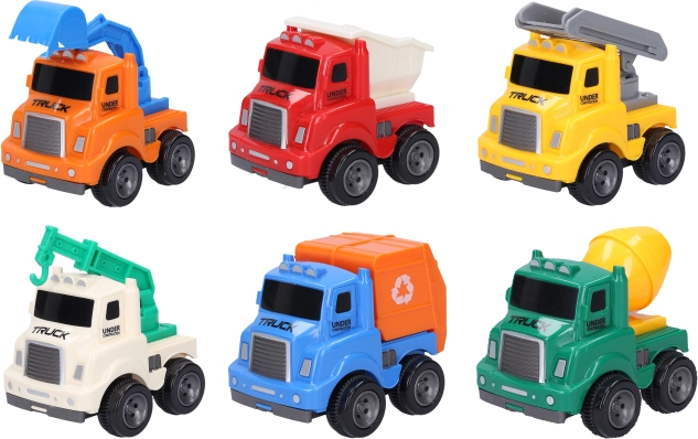 Zestaw pojazdów 6 szt. 9 cm