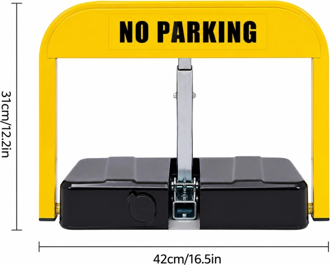 Automatyczna składana blokada parkingowa z pilotem 42 × 31 cm - 1 sztuka