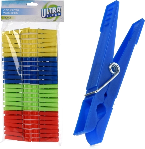 Plastikowe klamerki do prania Ultra Clean 100 szt.