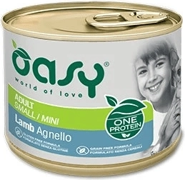 Oasy One Protein pasztet dla dorosłych psów Small/Mini z jagnięciną 200 g