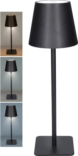 Solight LED lampka ładowana Lucca 120 lm, ściemniana, CCT, czarna