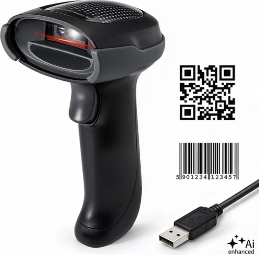 Qoltec czytnik kodów kreskowych 1D i 2D z USB
