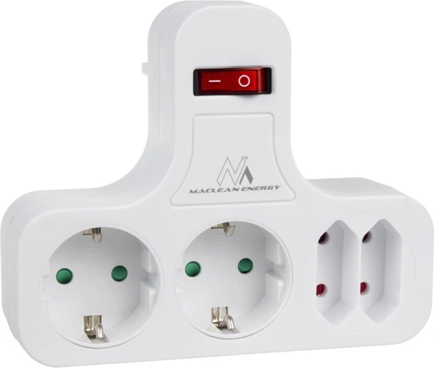 Rozdzielacz gniazd z wyłącznikiem typ F (Schuko) – 4 gniazda