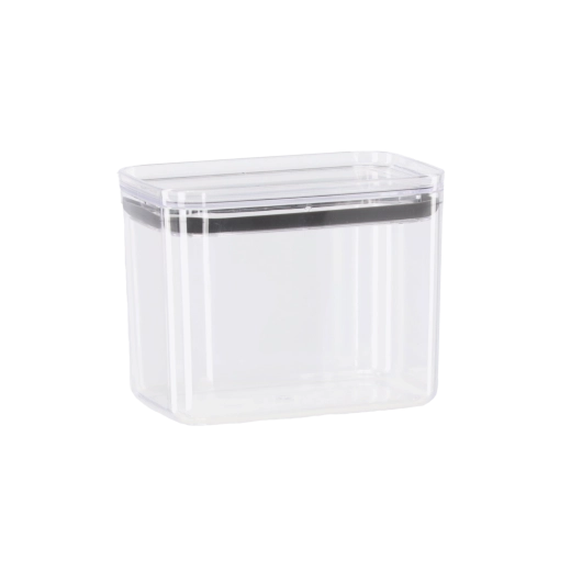 Prostokątny akrylowy pojemnik do przechowywania 1,5 l z solidną pokrywką