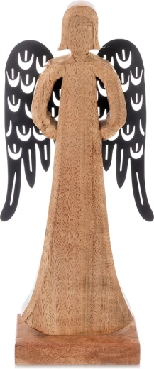 Drewniana figurka anioła z drewna mango 32,5 cm