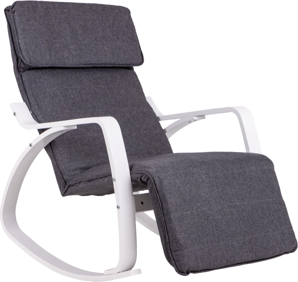 Fotel bujany z regulowanym podnóżkiem od ModernHome