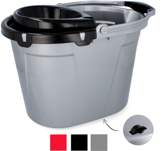 Wiadro do mopa 14 l z kółkami i koszem wyciskającym