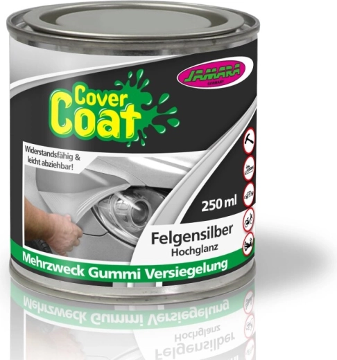 Cover Coat płynna guma na felgi srebrna wysoki połysk 250 ml