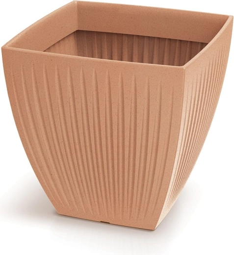 Plastowa donica Latia Square 48 cm terakota