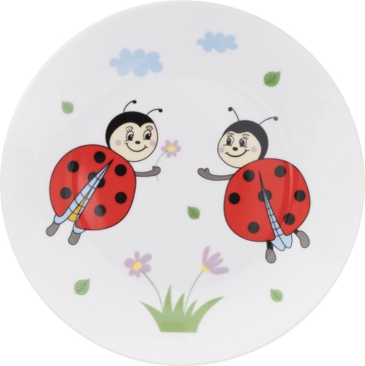 Dziecięcy płytki talerz z przegródkami Biedronka 21 cm