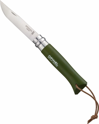 Opinel N°08 Trekking khaki nóż kieszonkowy 8,5 cm, drewno bukowe