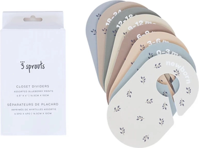 3 Sprouts separatory wieszaków według wieku Blueberry (8 szt.)
