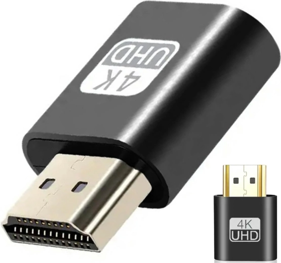 Adapter HDMI emulator monitora czarny