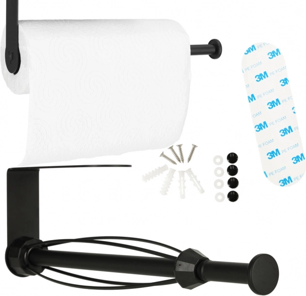 Uchwyt na ręczniki papierowe do kuchni czarny