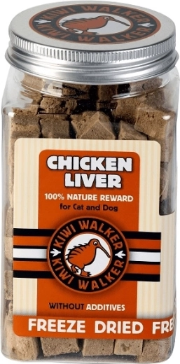 KiwiWalker liofilizowane wątróbki z kurczaka dla psów 115 g
