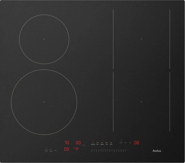 Płyta indukcyjna Amica Black Matt 60 cm z funkcją AutoBridge i HobControl Pro