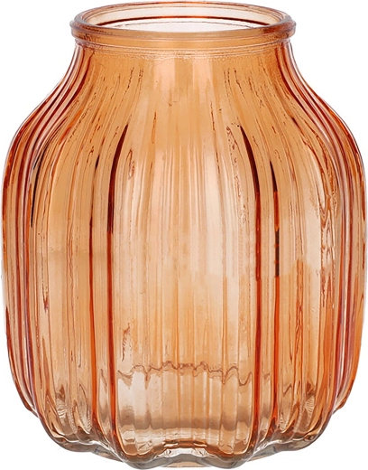 Wazon Suko pomarańczowy przezroczysty 16 cm