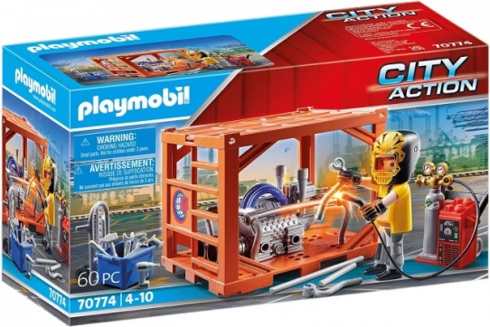 Playmobil City Action produkcja kontenerów – zestaw do zabawy