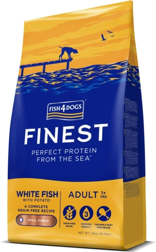 Fish4Dogs Finest karma sucha (granulat) dla dorosłych psów z białą rybą i ziemniakami 12 kg