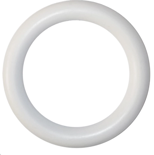 Plastowe kółka z haczykiem na karnisz, białe, 10 szt.