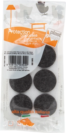 Filcowe samoprzylepne podkładki pod meble 30 mm, brązowe (12 szt.)