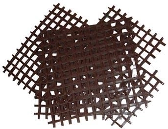 Modułowa plastikowa mata 25 × 25 cm, brązowa (4 szt.)