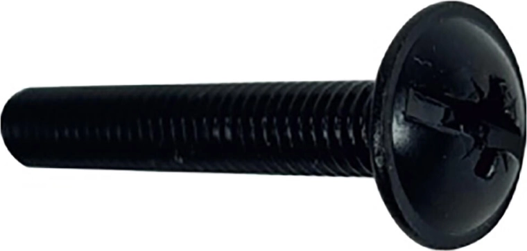 Śruba z łbem soczewkowym M4 × 20 czarna (15 szt.)