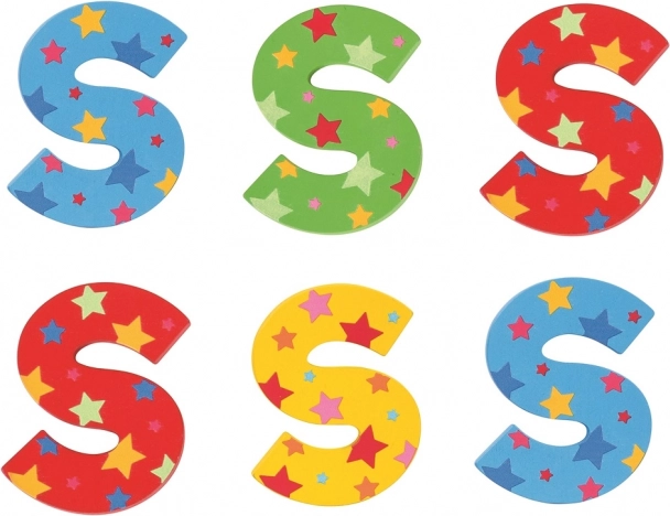 Bigjigs Toys drewniana literka Gwiazdka S