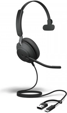 Jabra Evolve2 40 SE mono zestaw słuchawkowy USB-A/USB-C do Microsoft Teams