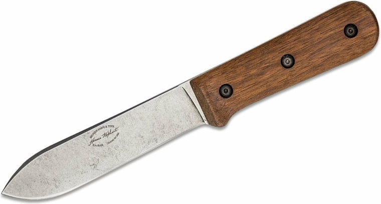 KA-BAR Becker Kephart outdoorowy nóż z orzechową rękojeścią i skórzaną pochewką