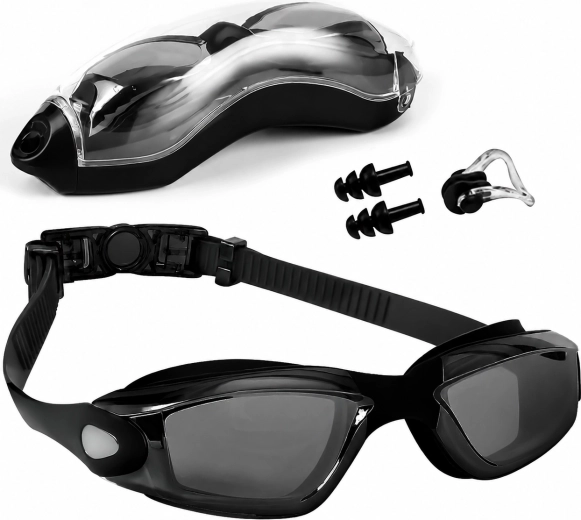 Okulary pływackie Renew force anti-fog z filtrem UV (czarne) - 1 sztuka