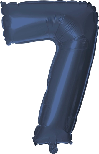 Foliowy balon TORO w kształcie cyfry 7, 30 cm – Niebieski