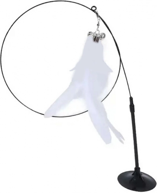 Wędka do zabawy z przyssawką dla kotów