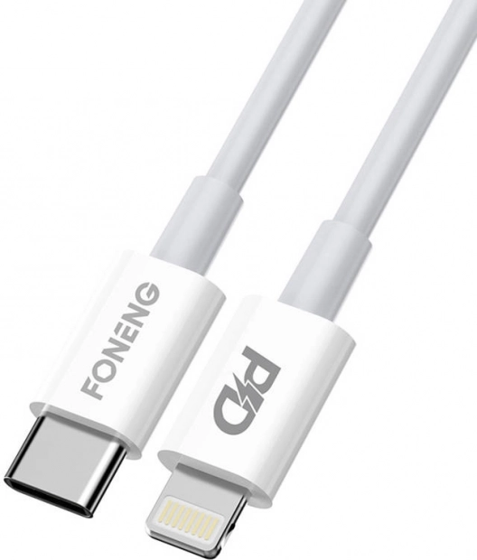 Kabel USB‑C do Lightning FONENG X31 2 m 3 A 20 W biały