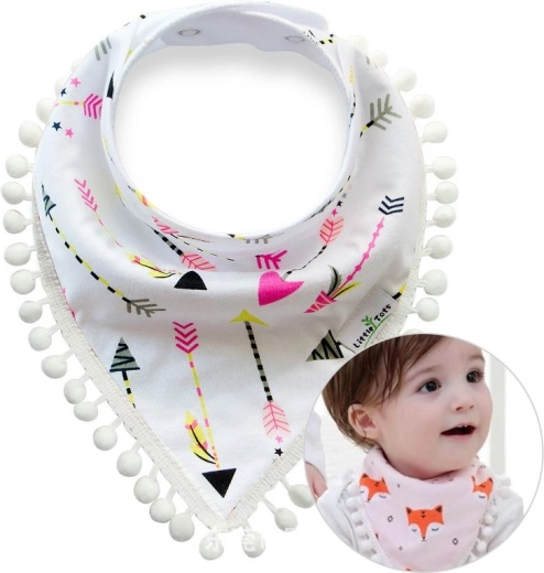 Dziecięca chustka z pomponami – Amorowy strzał