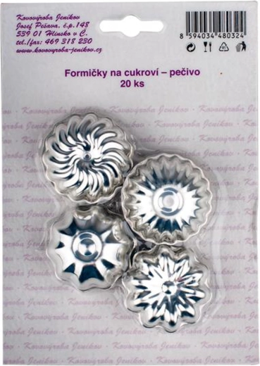 Zestaw foremek do ciastek 4 cm, 20 szt.