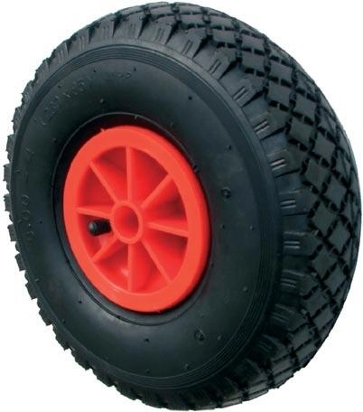 Koło do wózka 260 mm, pompowane z plastikową tarczą, piasta 20 mm