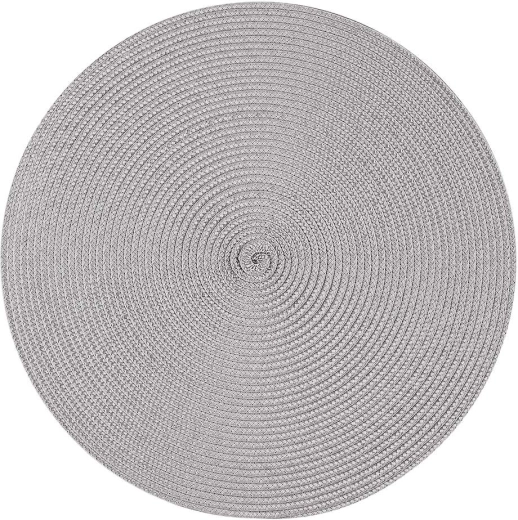 Altom Design podkładka stołowa z PP w słomkowym stylu 38 cm, szara