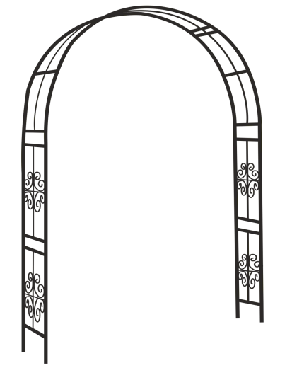 Ogrodowa pergola metalowa 118 × 24 × 220 cm