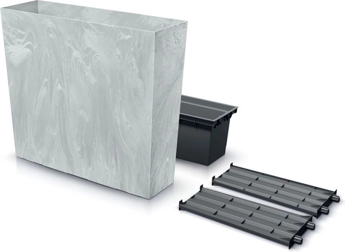 Wysoka donica URBI Case Beton Effect z wkładem 77 cm