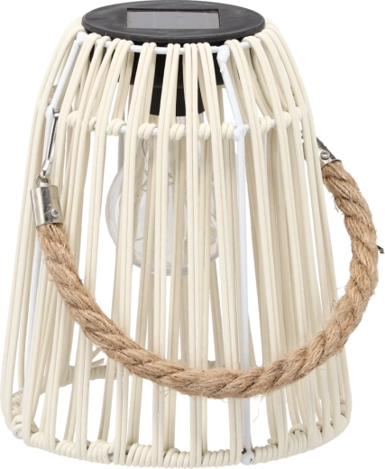 Solarny biały lampion LED 18 cm