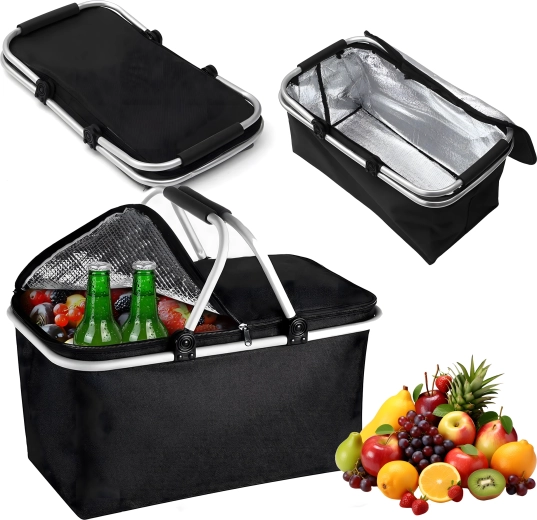 Składany kosz termoizolacyjny na piknik i zakupy