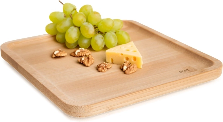 Bambusowy kwadratowy talerz do przekąsek 14 × 14 cm