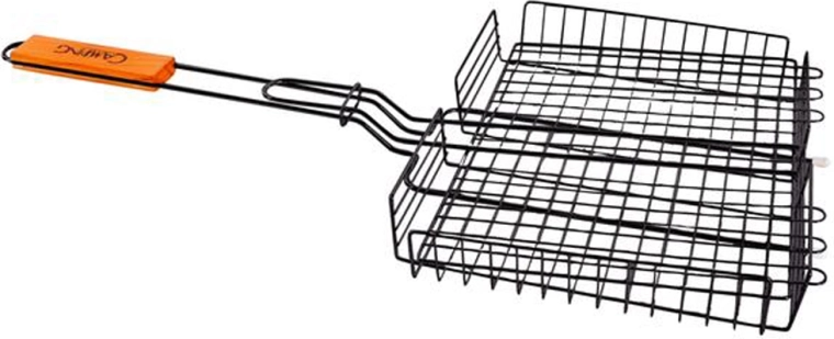 Głęboki ruszt do grillowania Camping 31 × 24 cm, czarny